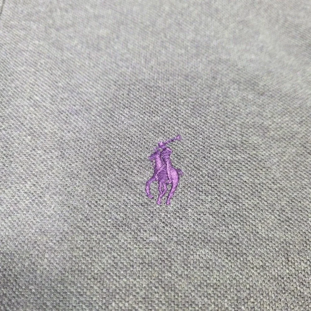 Vintage Polo Ralph Lauren Shirt Mens Large‎ Green Purple Pony Logo Long Sleeve